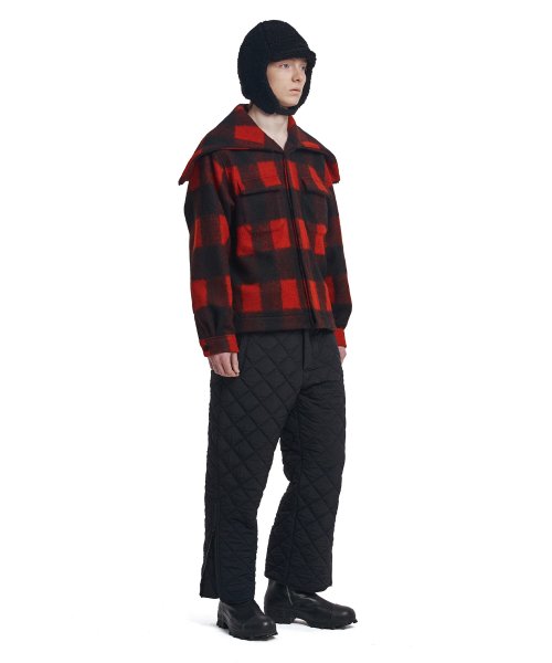 Check Hoodie Jacket_Red