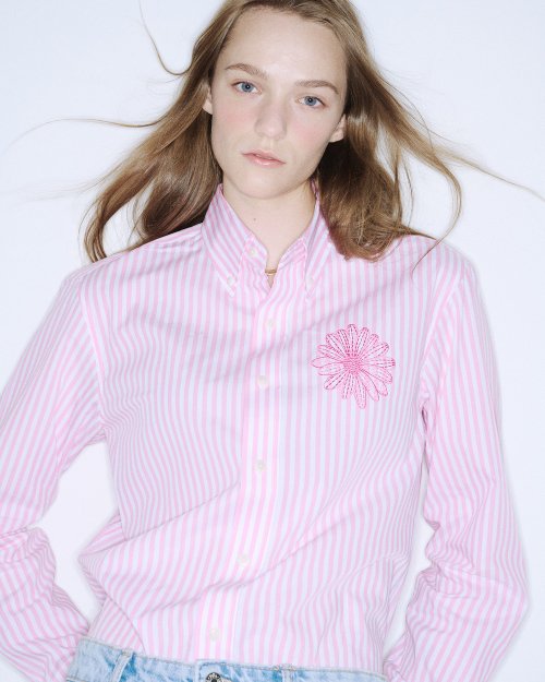 MUSINSA  DAYLIFE Heart Daini Half T-Shirt (Pink)