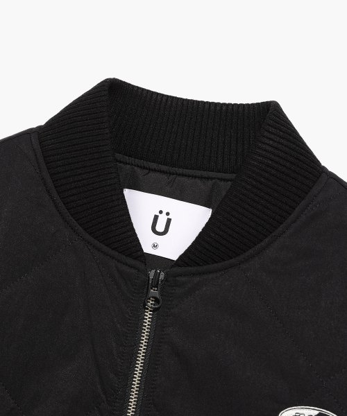 UUU OVAL LOGO QUILTED BOMBER JACKET_BLACK(IK2CFMB930A)