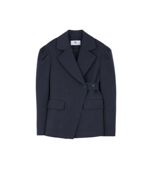 [22FW] SLIM BELTED JACKET - Dark Серый