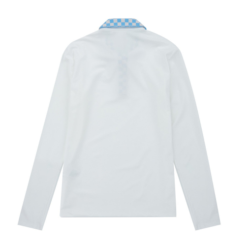 Checker Collar Polo Shirts_White