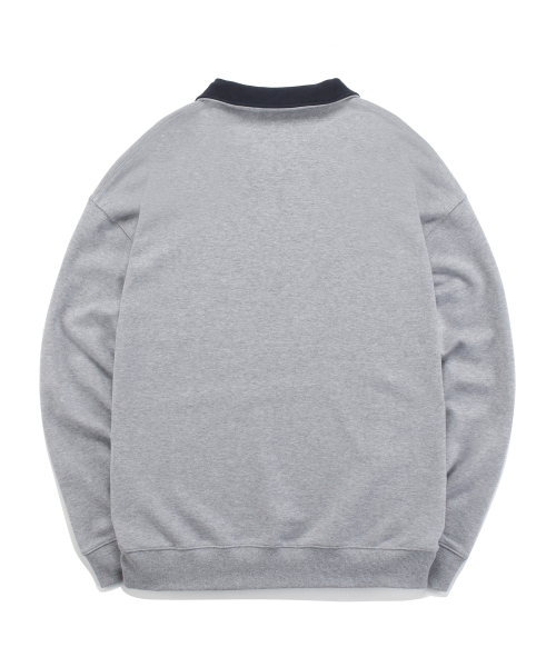 CU TENNIS CLUB TERRY HALF ZIP-UP SWEATSHIRTS M.Grey