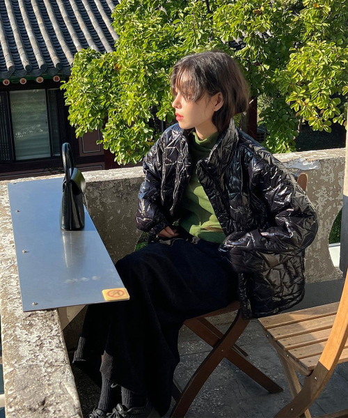 W ENAMEL STAR PADDED JACKET BLACK(CV2CWFB909A)