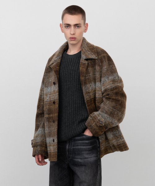 Полупальто балмакаан из альпаки BROWN