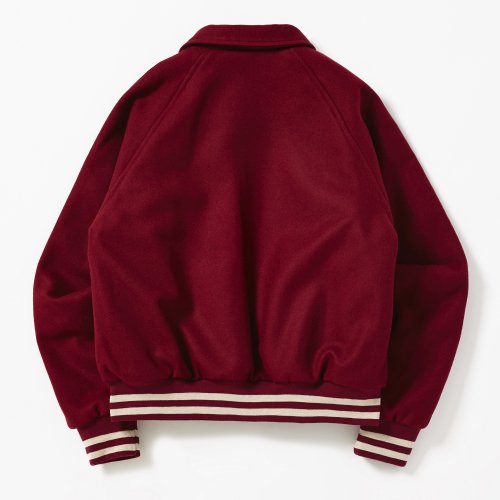 Короткая шерстяная куртка стадиум Burgundy