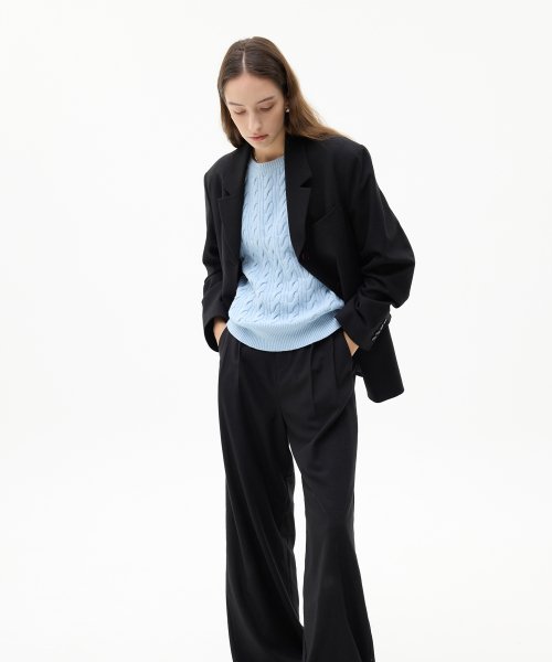 LK SET-UP SLACKS(BLACK)