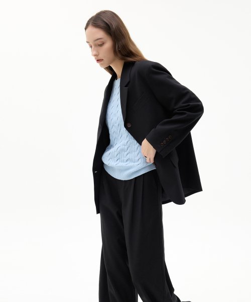 LK SET-UP SLACKS(BLACK)