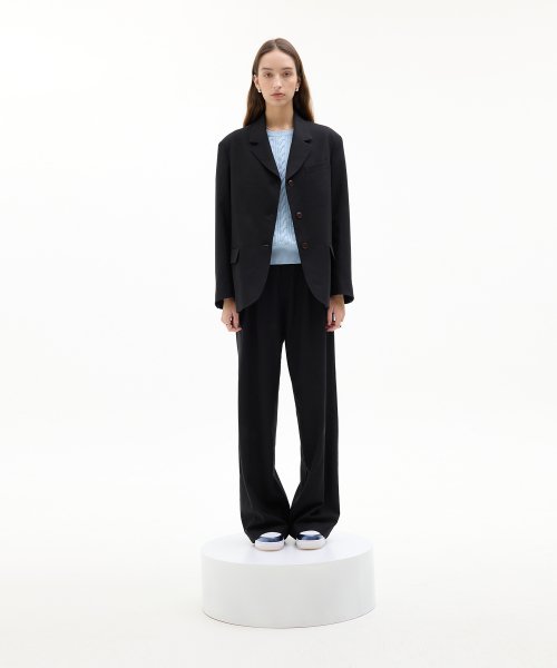 LK SET-UP SLACKS(BLACK)