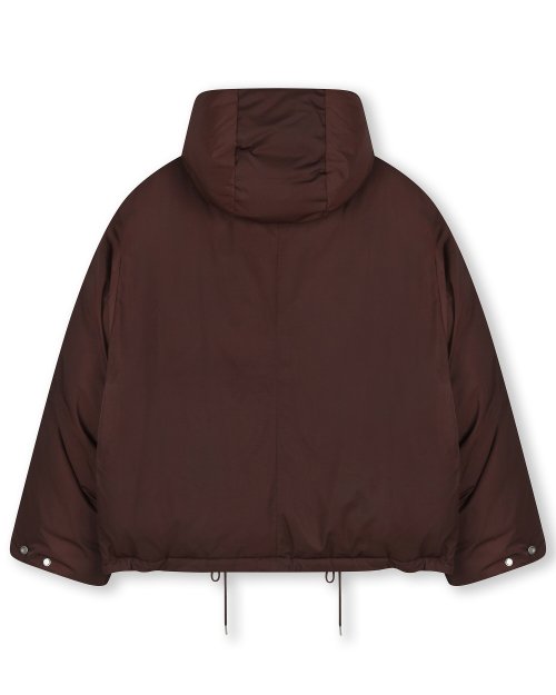 OVERSIZED M65 HOOD SHORT DOWN PARKA BROWN