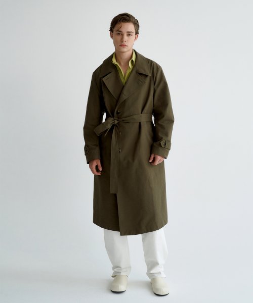 Тренч с поясом_Dark Khaki