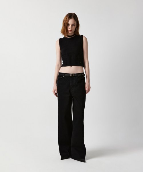 BOUCLE KNIT SLEEVELESS (BLACK)