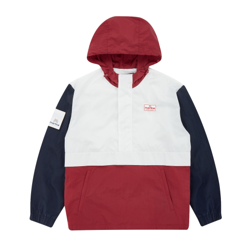 Color Block Hoody Anorak_Red (Men)