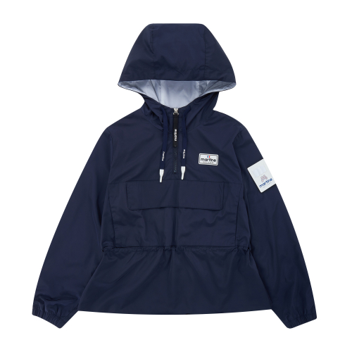 Lining Color Point Hoody Anorak_Navy