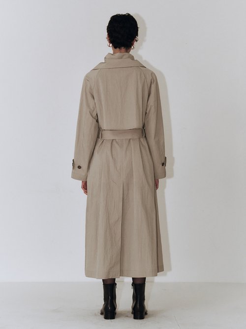 Maxi Trench Coat_Khaki Бежевый