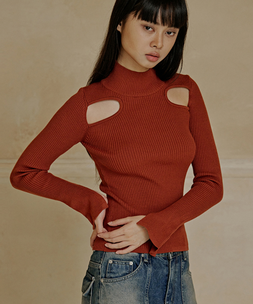 TWO EYE KNIT TOP_T226TP107
