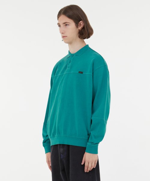 LMC OVERDYED CLASSIC COLLAR SWEATSHIRT teal