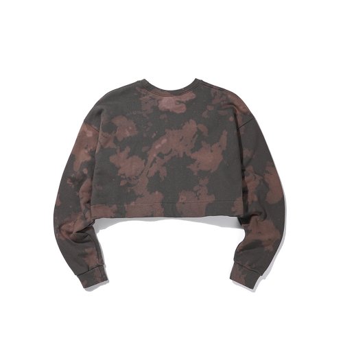 SYMBOL CROP DYING CREWNECK CHARCOAL