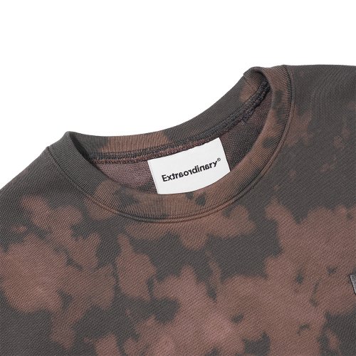 SYMBOL CROP DYING CREWNECK CHARCOAL