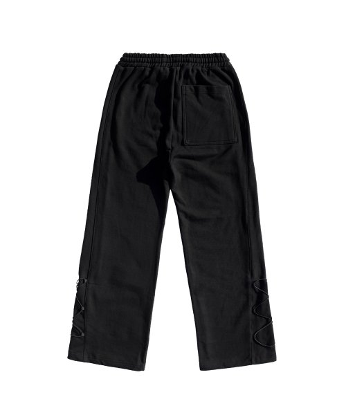 Брюки с 3 панелями и завязками сбоку (BLACK)