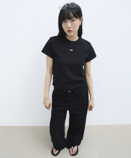 Унисекс классические широкие джинсы 9445 Black