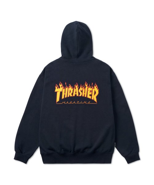 Худи на молнии с лого Flame Navy