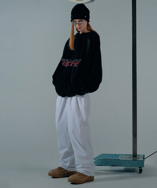 POLARTEC® Color Block Anorak Pullover Black
