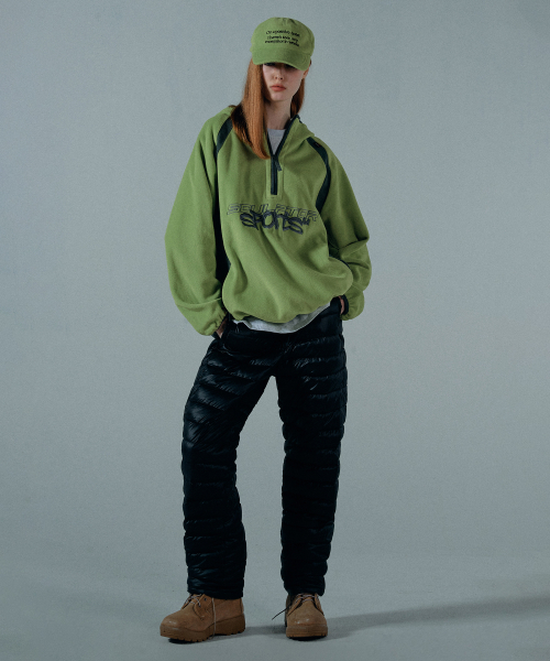 POLARTEC® Color Block Anorak Pullover Green