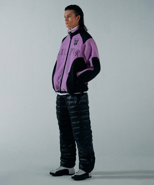 MUSINSA | SCULPTOR Racing Sherpa Jacket Pink/Black