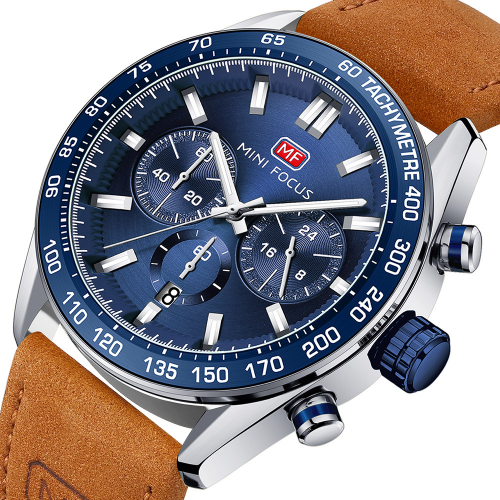 MUSINSA公式 | MINI FOCUS Men's Leather Band Chrono
