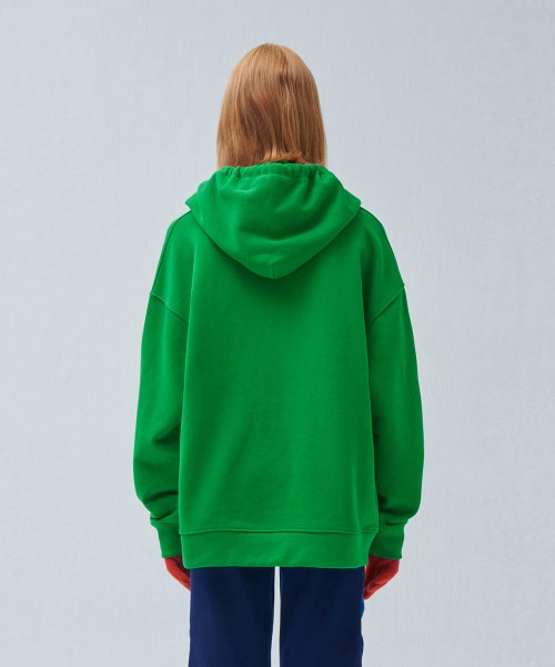 Высококачественный хлопковый лого худи - Women/Green