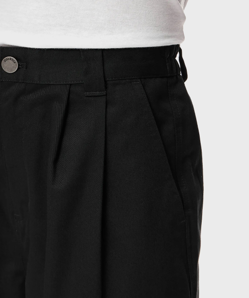 Брюки твил relaxed tapered Black