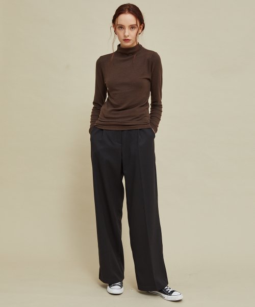 FW Long Wide Slacks Black
