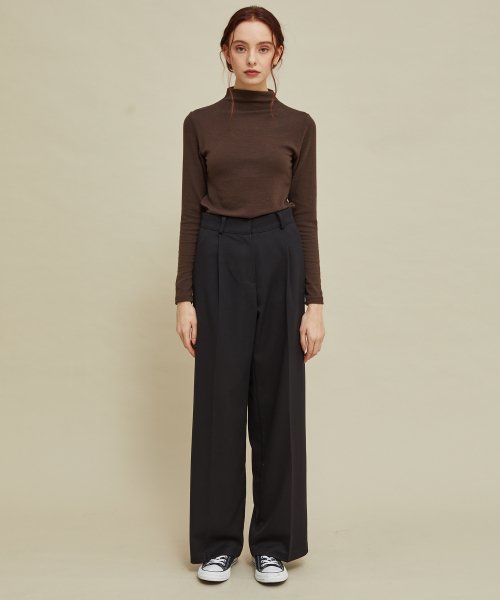 FW Long Wide Slacks Black