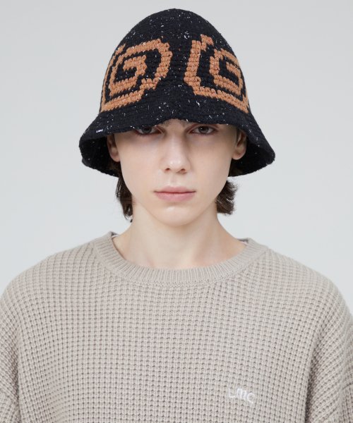 MUSINSA | LMC LMC SPIRAL CROCHET BUCKET HAT black