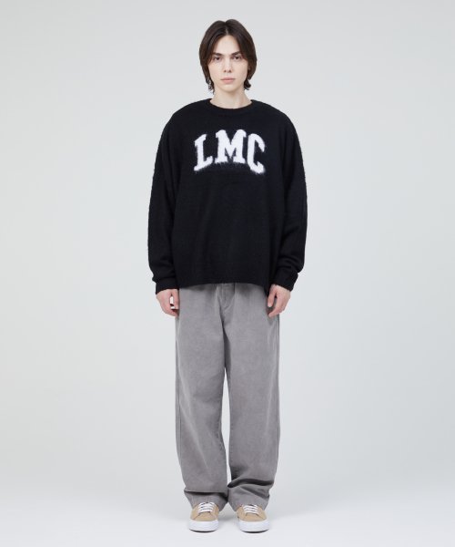 MUSINSA | LMC LMC BRUSHED ARCH KNIT SWEATER black