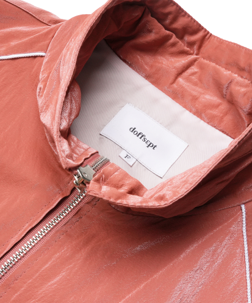 FAUX Leather Windbreaker in Pink