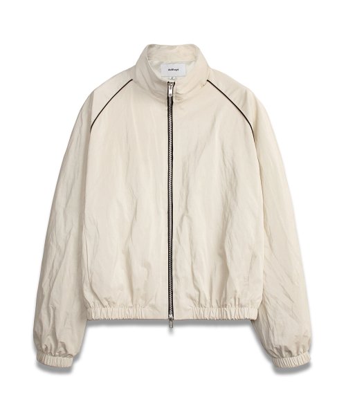 FAUX Leather Windbreaker in Ivory