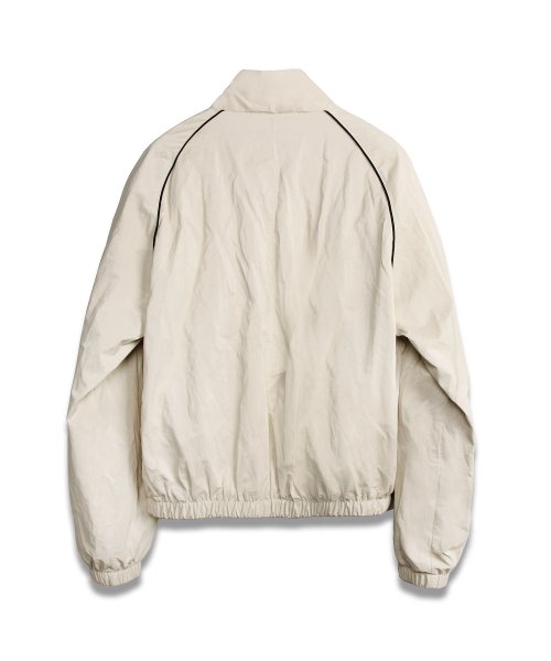 FAUX Leather Windbreaker in Ivory