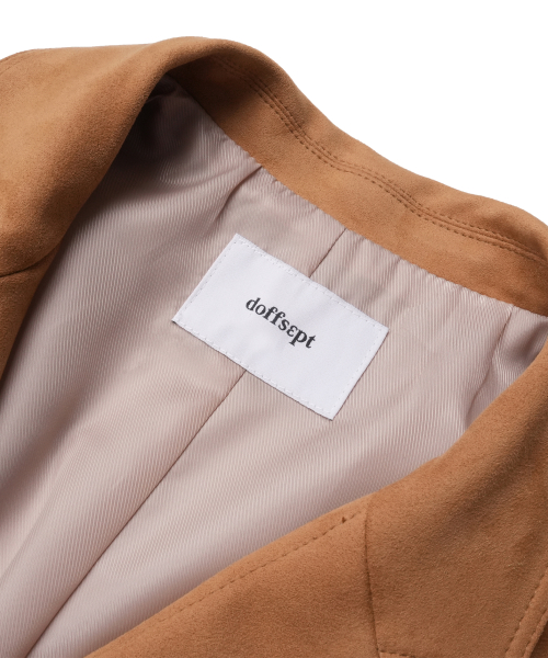 Suede Western Blazer in Camel