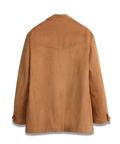 Suede Western Blazer in Camel