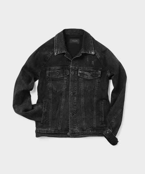 Повседневная джинсовка с карманами [Black]
