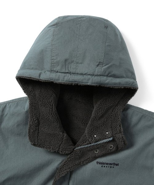 MUSINSA | thisisneverthat® Reversible Sherpa Jacket Blue Gray