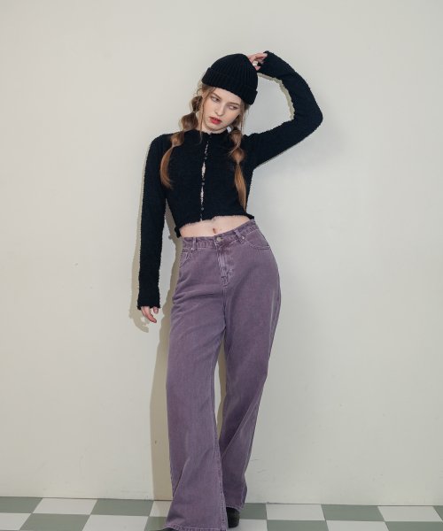 JANET BUTTON KNIT _BLACK