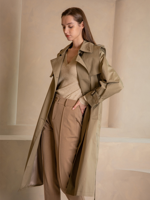 WED Belted straight trousers_brown