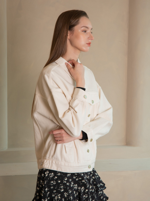 WED Pure white denim jacket