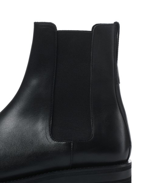 Round Square Chelsea Boots [Black] thumbnail 6