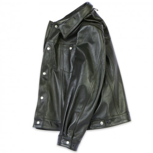 DV.LOT 669 Calf skin Trucker -Dark Khaki-
