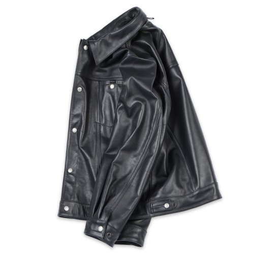 DV.LOT 669 Calf skin Trucker -Navy Gray-