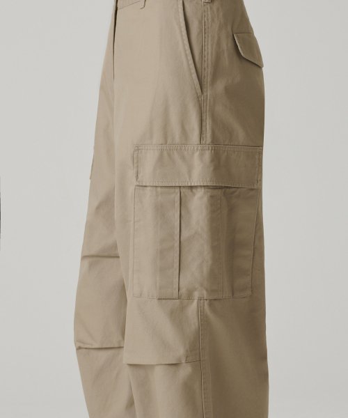 Women's Wide Cargo Pants [Beige] thumbnail 9