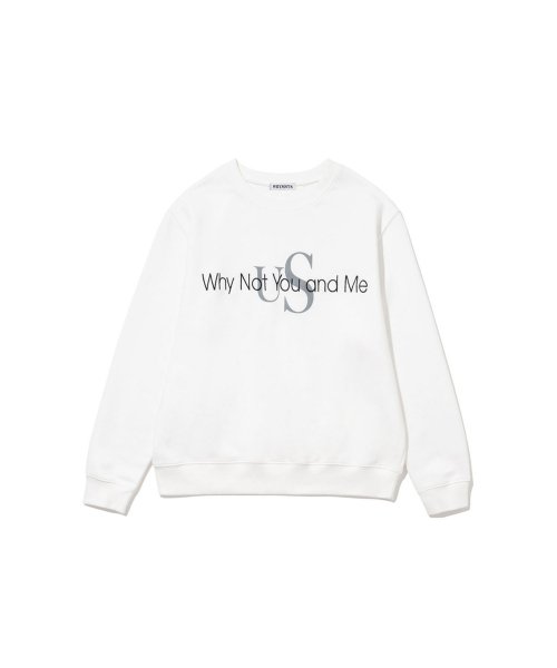 MUSINSA | ワイノットアス oversized classic logo sweatshirts - white